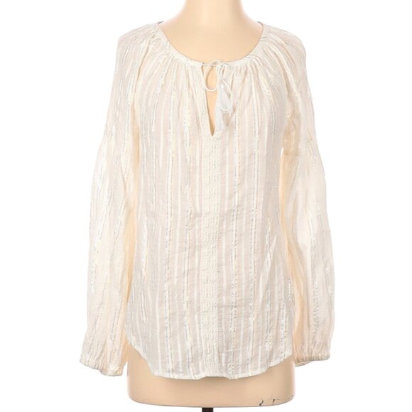 Gap White Peasant Blouse XS - Picture 1 of 9